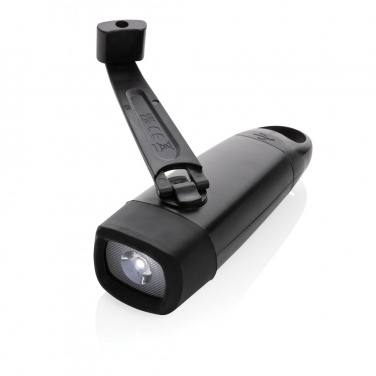 Logotrade promotional gift picture of: Lightwave RCS rplastic USB-rechargeable torch with crank