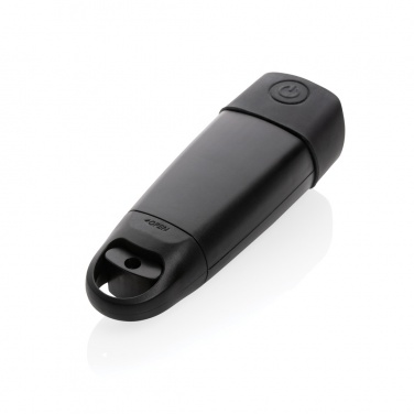 Logo trade promotional merchandise photo of: Lightwave RCS rplastic USB-rechargeable torch with crank