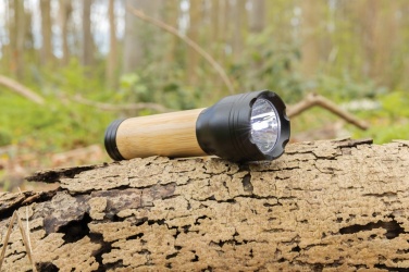 Logotrade business gift image of: Lucid 1W RCS certified recycled plastic & bamboo torch