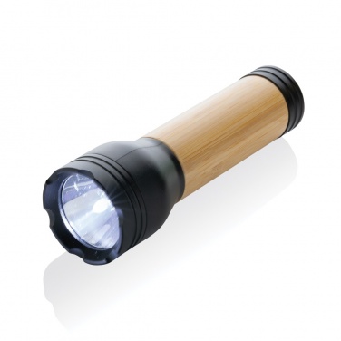 Logotrade promotional gift picture of: Lucid 3W RCS certified recycled plastic & bamboo torch