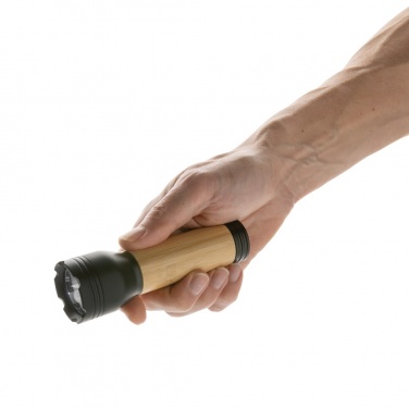 Logotrade corporate gift image of: Lucid 3W RCS certified recycled plastic & bamboo torch