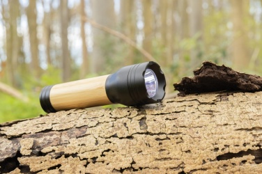 Logotrade corporate gift image of: Lucid 3W RCS certified recycled plastic & bamboo torch