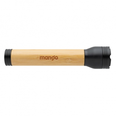 Logo trade promotional gift photo of: Lucid 5W RCS certified recycled plastic & bamboo torch