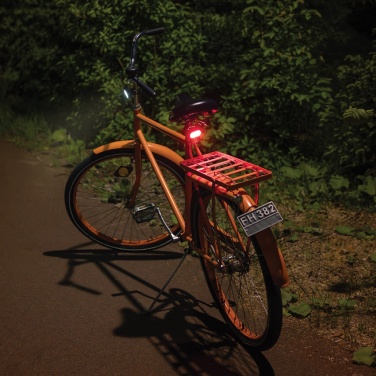 Logo trade corporate gift photo of: Lumino RCS recycled plastic USB re-chargeable bike light set