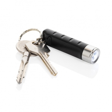 Logotrade business gift image of: Globix RCS recycled plastic USB re-chargeable keychain torch