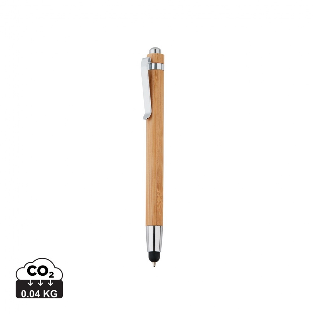 Logo trade promotional merchandise photo of: Bamboo stylus pen