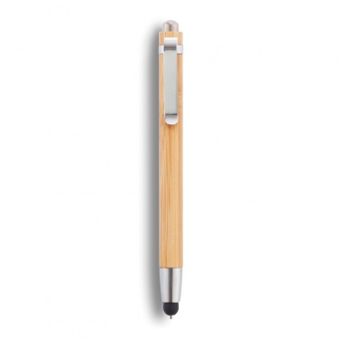 Logo trade promotional giveaways image of: Bamboo stylus pen