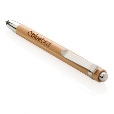 Logo trade promotional giveaways picture of: Bamboo stylus pen