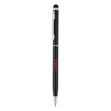 Logo trade promotional giveaways picture of: Thin metal stylus pen