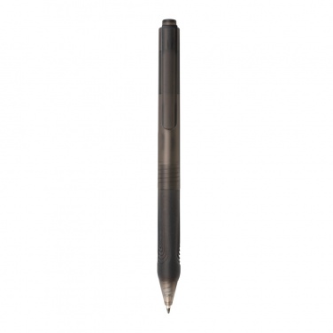 Logo trade promotional merchandise picture of: X9 frosted pen with silicone grip