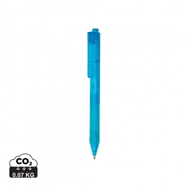 Logo trade corporate gifts picture of: X9 frosted pen with silicone grip