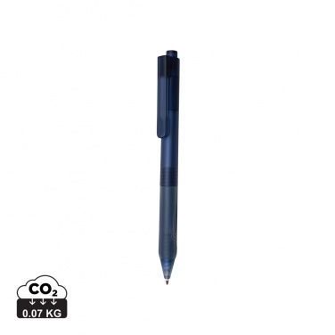 Logo trade promotional gift photo of: X9 frosted pen with silicone grip