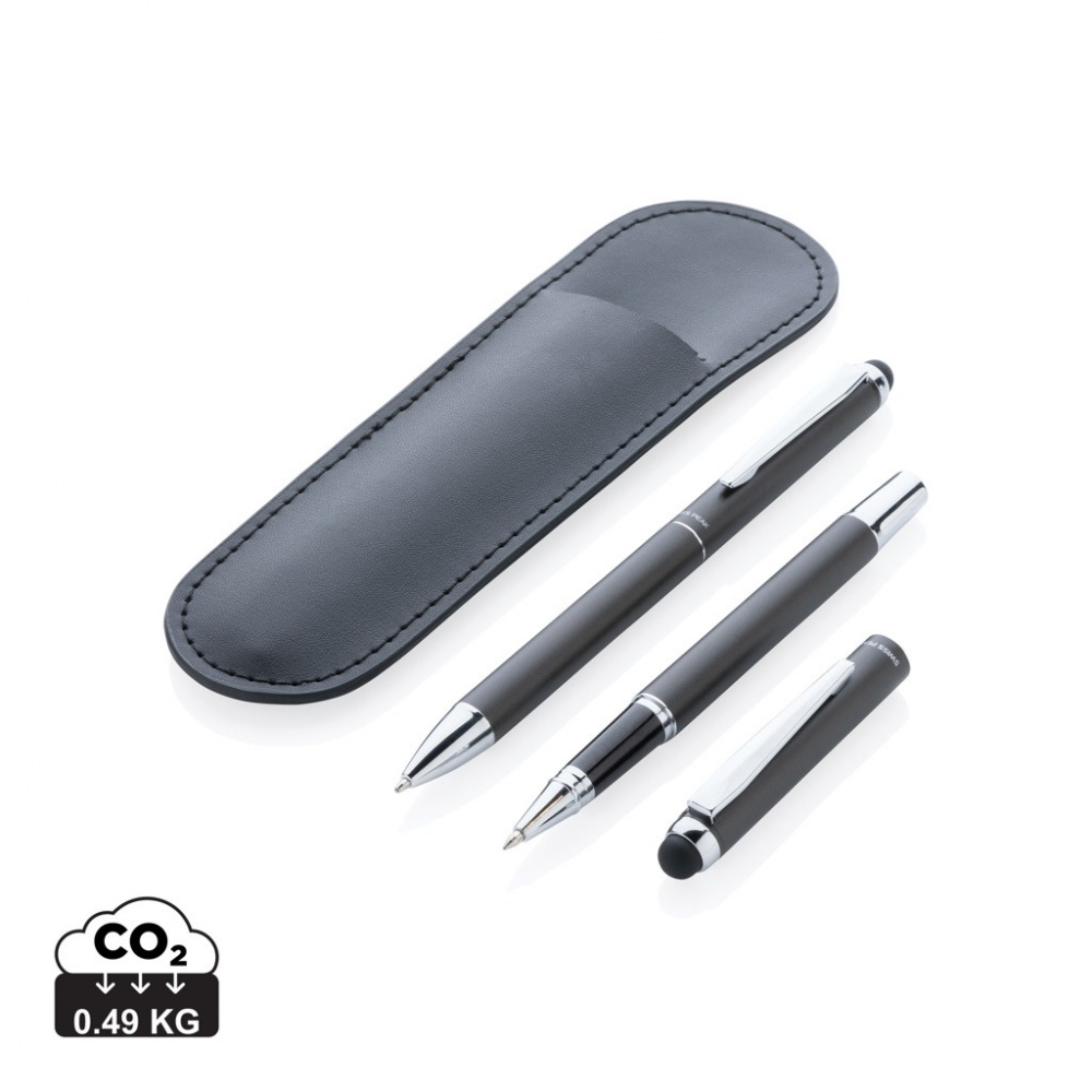 Logotrade promotional products photo of: Swiss Peak deluxe pen set in PU pouch