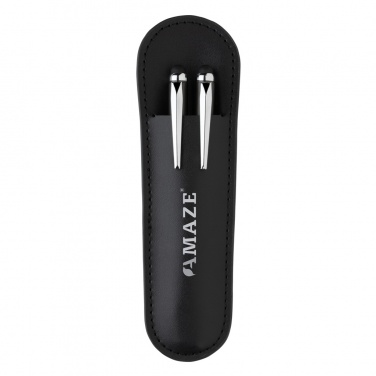 Logotrade advertising product image of: Swiss Peak deluxe pen set in PU pouch