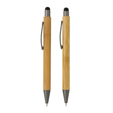 Logotrade corporate gifts photo of: Bamboo modern pen set in box