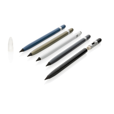 Logo trade corporate gifts image of: Aluminum inkless pen with eraser