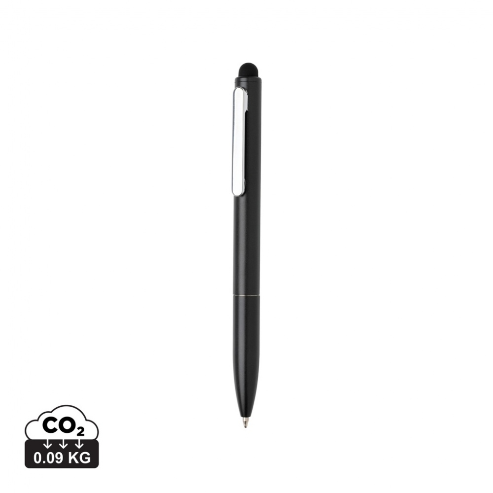 Logotrade advertising products photo of: Kymi RCS certified recycled aluminium pen with stylus