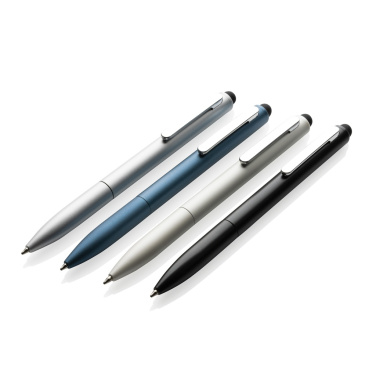 Logo trade business gifts image of: Kymi RCS certified recycled aluminium pen with stylus