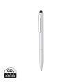 Kymi RCS certified recycled aluminium pen with stylus, silver