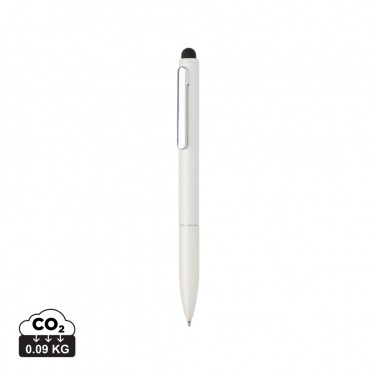 Logotrade promotional product image of: Kymi RCS certified recycled aluminium pen with stylus