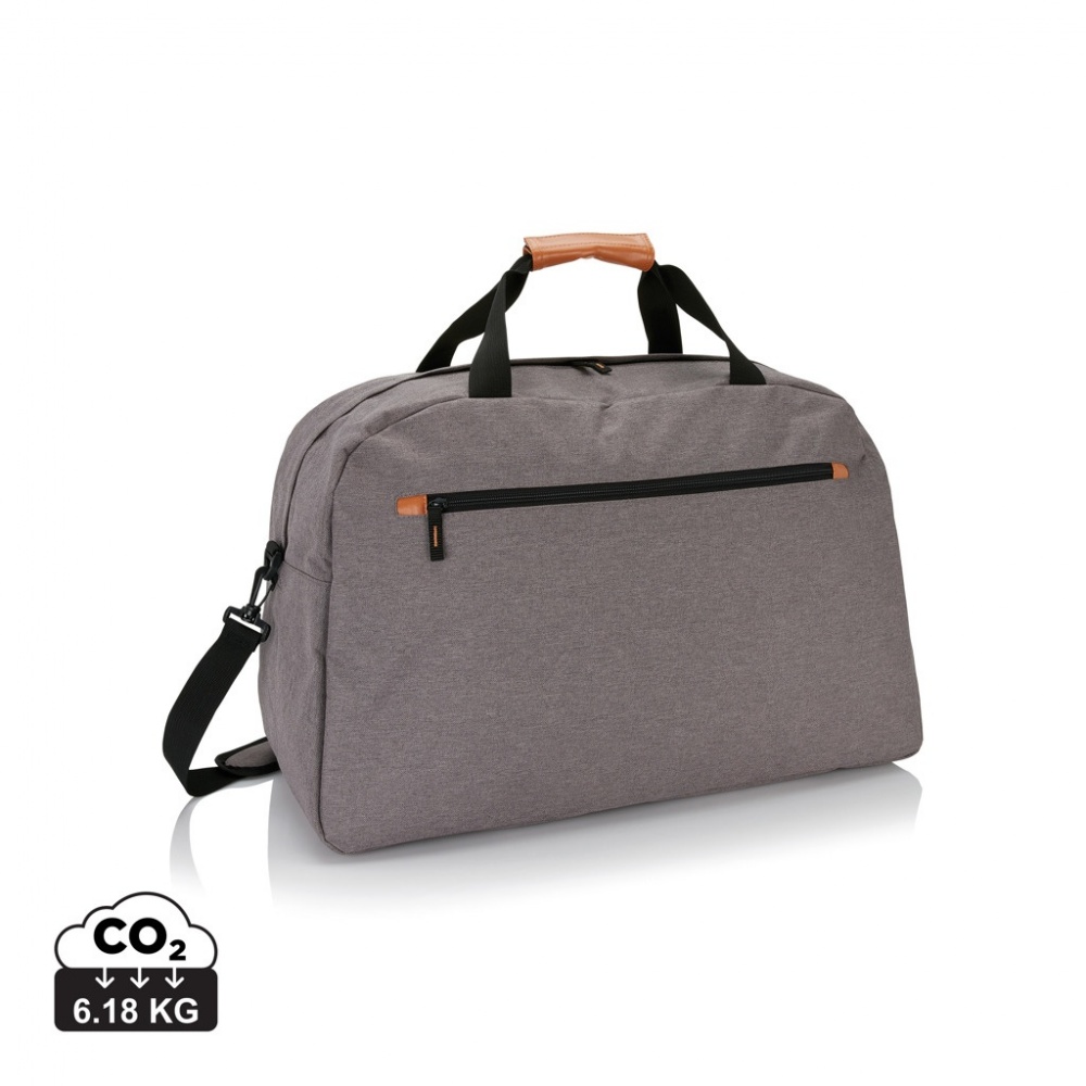 Logo trade advertising products image of: Fashion duo tone travel bag