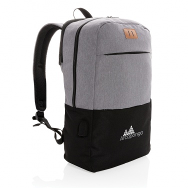 Logotrade promotional merchandise picture of: Modern 15.6" USB & RFID laptop backpack PVC free