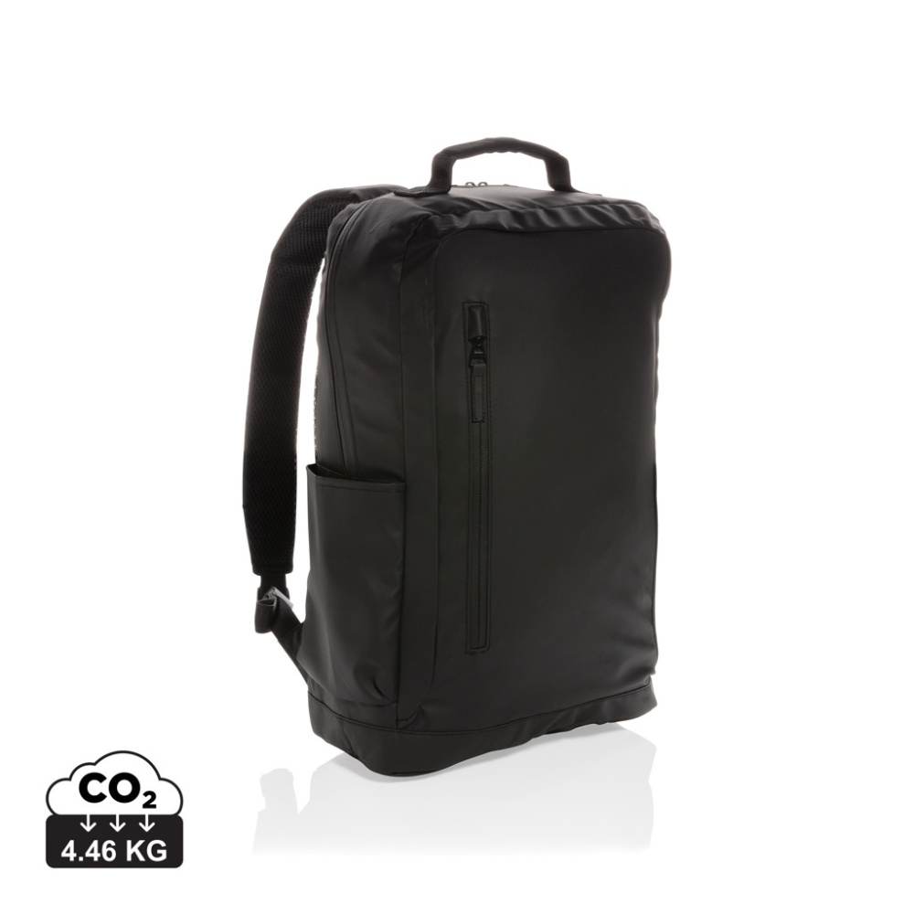 Logotrade promotional giveaway image of: Fashion black 15.6" laptop backpack PVC free