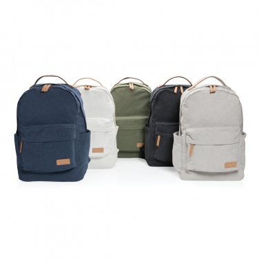 Logo trade promotional giveaways image of: Impact AWARE™ 16 oz. recycled canvas backpack