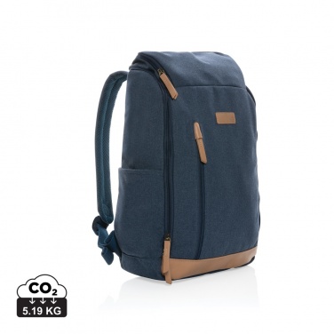 Logotrade promotional product image of: Impact AWARE™ 16 oz. recycled canvas 15" laptop backpack