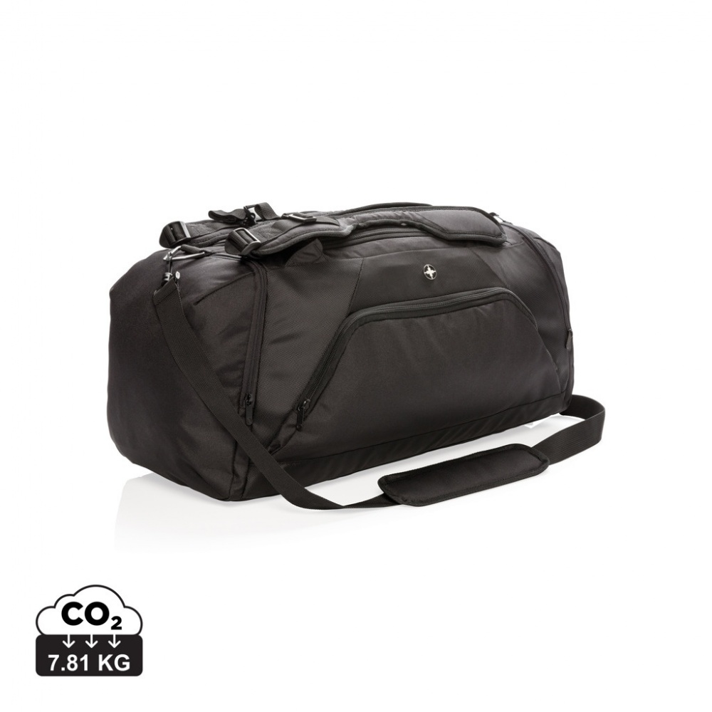 Logotrade promotional giveaway image of: Swiss Peak RFID sports duffel & backpack