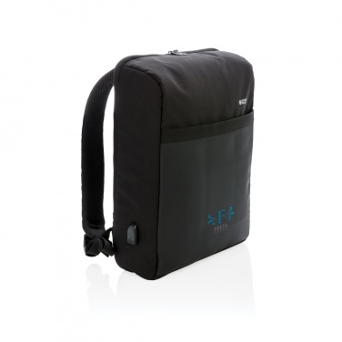 Logo trade promotional merchandise picture of: Swiss Peak 15" anti-theft RFID & USB backpack PVC free