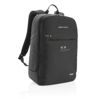 Logo trade promotional items image of: Swiss Peak laptop backpack with UV-C steriliser pocket