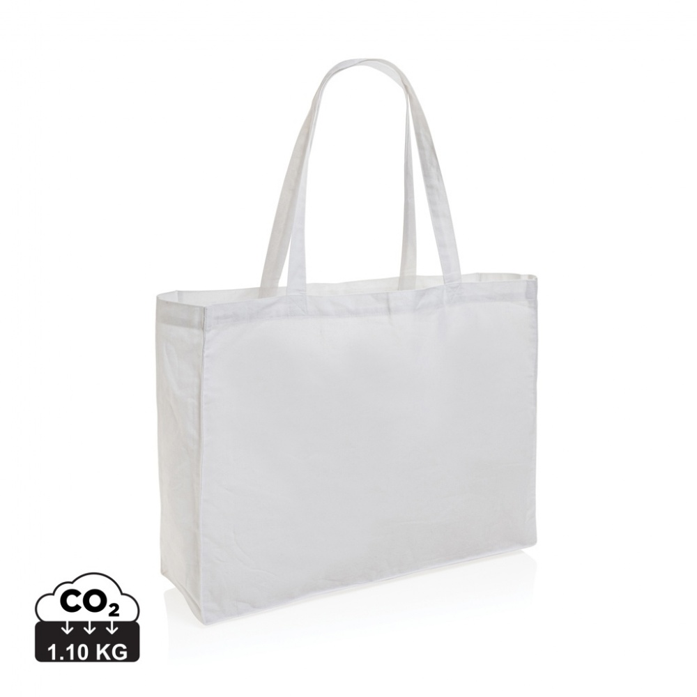 Logo trade promotional giveaways picture of: Impact AWARE™ Recycled cotton shopper 145g