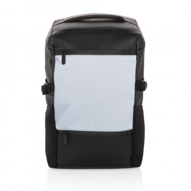 Logo trade promotional gift photo of: PU high visibility easy access 15.6" laptop backpack