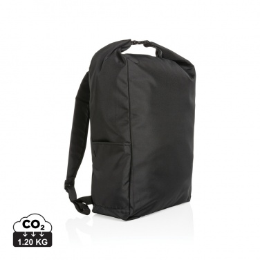 Logo trade promotional giveaway photo of: Impact AWARE™ RPET lightweight rolltop backpack