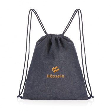 Logo trade promotional merchandise image of: Impact AWARE™ recycled denim drawstring backpack