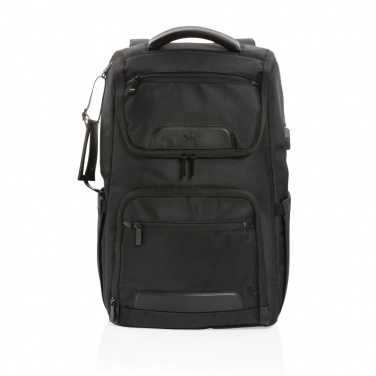 Logo trade promotional giveaway photo of: Swiss Peak AWARE™ RPET Voyager 15.6" laptop backpack