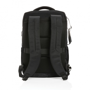 Logo trade promotional merchandise image of: Swiss Peak AWARE™ RPET Voyager 15.6" laptop backpack