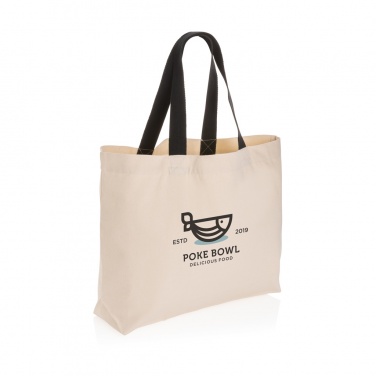 Logo trade promotional giveaways picture of: Impact Aware™ 240 gsm rcanvas large tote undyed