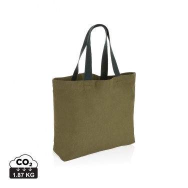 Logo trade promotional giveaways image of: Impact Aware™ 240 gsm rcanvas large tote undyed