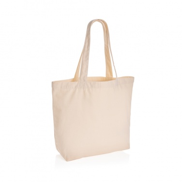 Logo trade promotional gifts image of: Impact Aware™ 240 gsm rcanvas shopper w/pocket undyed