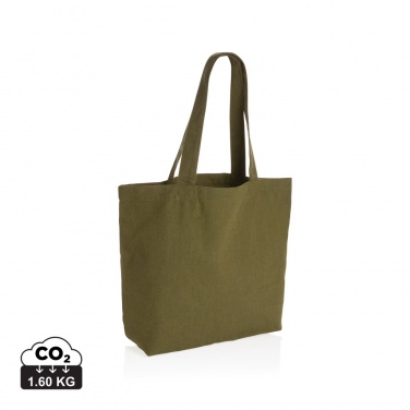 Logo trade promotional giveaways image of: Impact Aware™ 240 gsm rcanvas shopper w/pocket undyed