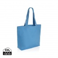 Impact Aware™ 240 gsm rcanvas shopper w/pocket, tranquil blue