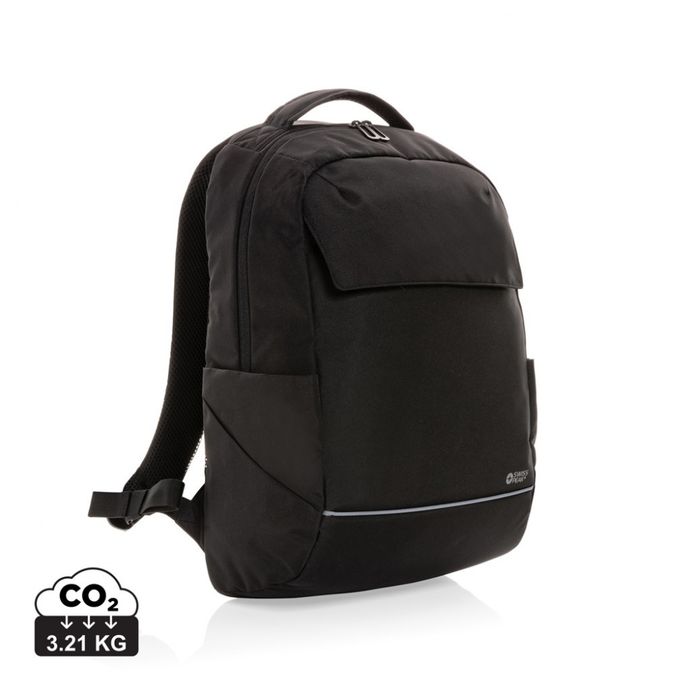 Logo trade promotional gifts picture of: Swiss Peak Brooke AWARE™ RPET daily 15.6" laptop backpack