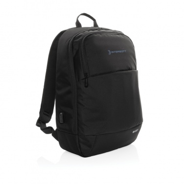 Logo trade promotional product photo of: Swiss Peak AWARE™ modern 15.6" laptop backpack