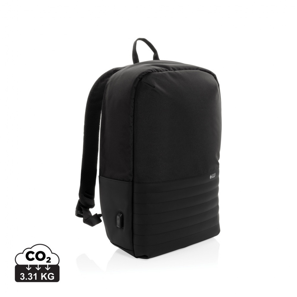 Logo trade promotional merchandise photo of: Swiss Peak AWARE™ RFID anti-theft 15.6'' laptop backpack