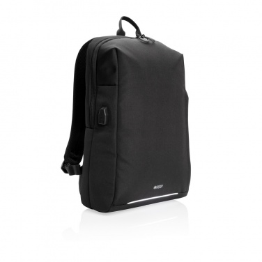 Logotrade promotional giveaways photo of: Swiss Peak AWARE™ RFID and USB A laptop backpack