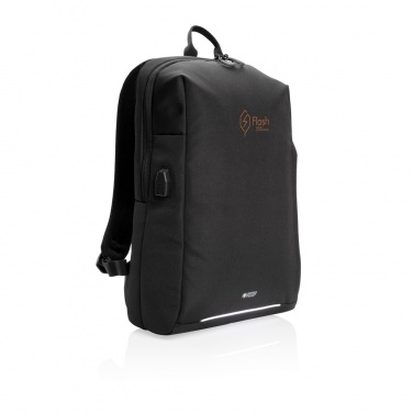 Logotrade promotional giveaway image of: Swiss Peak AWARE™ RFID and USB A laptop backpack