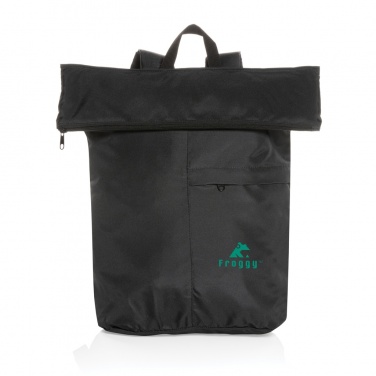 Logo trade promotional gift photo of: Dillon AWARE™ RPET lightweight foldable backpack