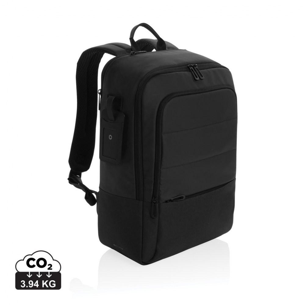 Logotrade advertising products photo of: Armond AWARE™ RPET 15.6 inch deluxe laptop backpack